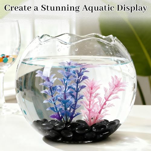 Black Flat Glass Marbles, 0.97 lb Vase Filler Pebbles Gems, Decorative Glass Beads for Vases, Crafts, Floral, Mancala Stones, Aquarium Rocks for Fish Tank, 0.6"-0.8" (Approx. 80-100 PCS) - color: Black