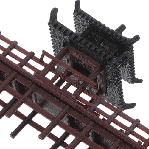 Miniature Pavilion Model Chinese Style Bridge Ornament for Aquarium and Bonsai Decor Compact Ancient Architecture Statue for Micro Landscape