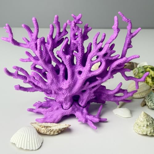 Fish Tank Decorations,Aquarium Corals Decoration, Aquarium Ornaments, Fish Tank Coral, Aquarium Corals Decoration, Fish Decorations for Aquarium (Purple, Medium) - color: Purple
