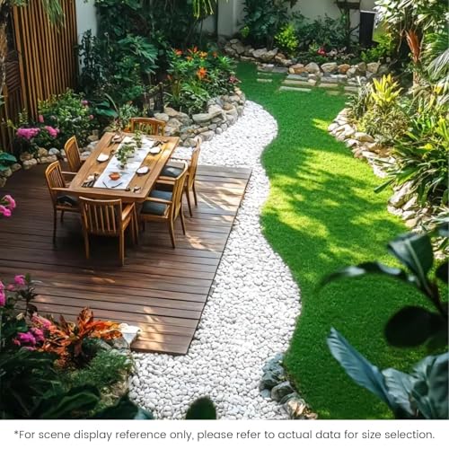 SIDONG 20 LB White River Rocks, 0.4-1.2 Inches Matte Pebbles for Indoor Plants, Aquarium Rocks Used in Fish Tank, Decorative Stones for Plants, Vases, Home Décor, Crafting, Garden Landscaping - color: White, size: 20 lbs,0.4-1.2inch
