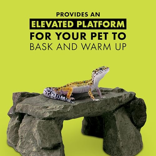 Zilla Shale Rock Den, Naturalistic Rock Décor, Perfect for Basking, Climbing, Hiding, Ideal for Aquatic or Terrestrial Reptile Habitats, Medium