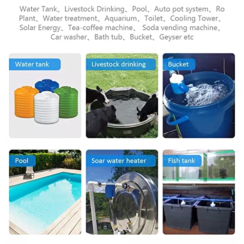 Float Valve 1/2" Side Inlet Male Automatic Water Level Control Valve for Tanks, Towers, Pools, Troughs, Aquariums. Blue - size: 1/2" side