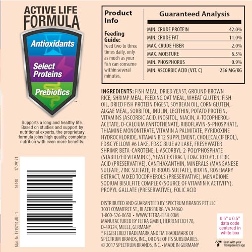 Tetra Goldfish Flakes, Nutritionally Balanced Diet for Aquarium Fish, Vitamin C Enriched Flakes, 7.06 oz (Pack of 2) - size: 7.06 Ounce (Pack of 2)