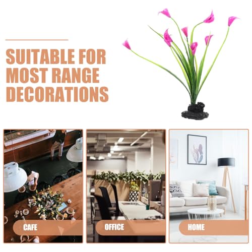 SHINEOFI 2pcs Realistic Fake Aquarium Decor Plants, Plastic Fish Tank Accessories, Compact Desktop Fish Tank Decoration for Household Aquariums