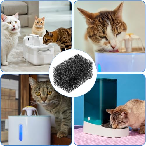 12 Piece Cat Fountain Sponge Replacement Cat Water Fountain Filters Pre-Filter Sponges Foam Sponges Cat Fountain Sponge Filter for 92oz/2.8L Cat Pet Fountain
