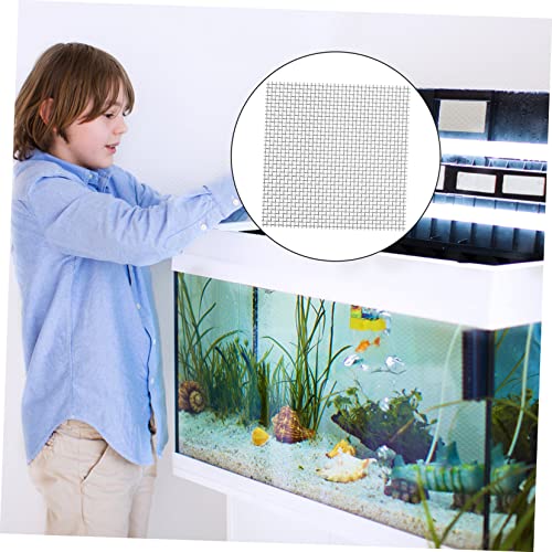 Happyyami 8pcs Aquarium Tank Divider Stainless Steel Wire Mesh Pad Fish Tank Moss Plant Holder Net for Fixed Grass Supplies