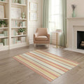 4'x6' Washable Geometric Stripe Accent Rug, Cream Non-Shedding Small Carpet for Playroom, Bedroom, Reading Nook, Pet Friendly & Kids Safe Play Mat | Ref:1993949 - color: Beige/Pattern 23, size: 4' x 6' (Rectangular)