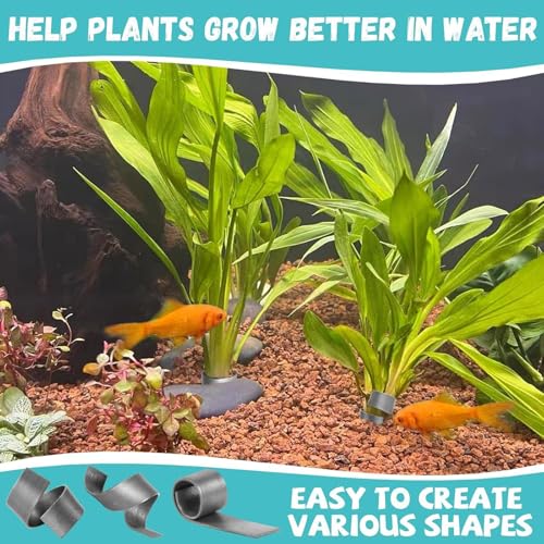 Pack of 50 Aluminum Aquarium Plant Anchors Secure Water Plant Floating Safe for Fish Fishtank Decoration
