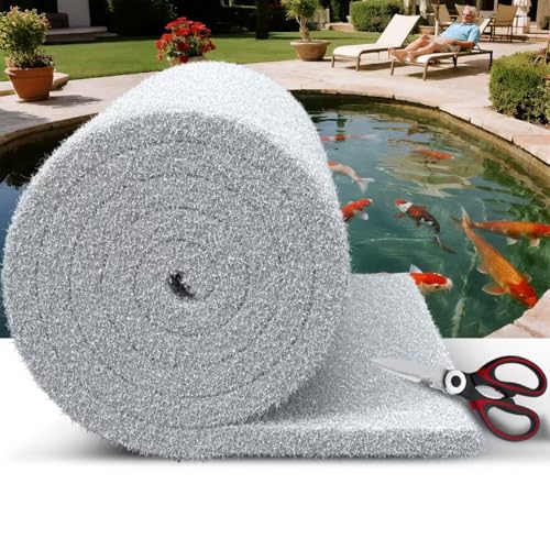 Pond Filter Pad 18"x36"X1"-Thickened Durable Pond Filter Material & Cut to Fit Filter Media for Koi Ponds, Aquariums & Fountains-Reusable for Clear, Healthy Water