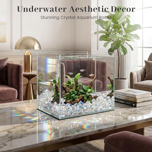 DomeStar Iridecent Fake Ice, 150PCS Sparkling Vase Fillers Fake Diamonds Clear Gem Stones DIY Crafts Wedding Table Scatter Decoration - color: Bright Clear