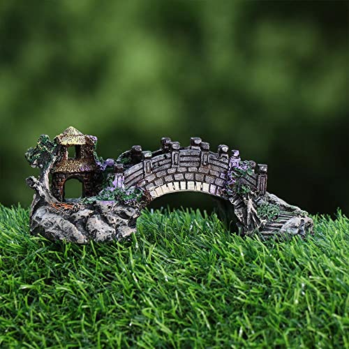 Artificial Bridge Rockery Resin Aquarium Ornaments Aquarium Accessories Retro Decoration