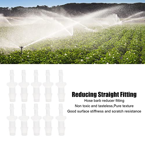 Hose Fitting, 10Pcs Multi-size Equal Barb Reducer Fitting PP Aquarium Connector Joint for Aquariums and Fish Tank Air Pump(4.8-7.9)