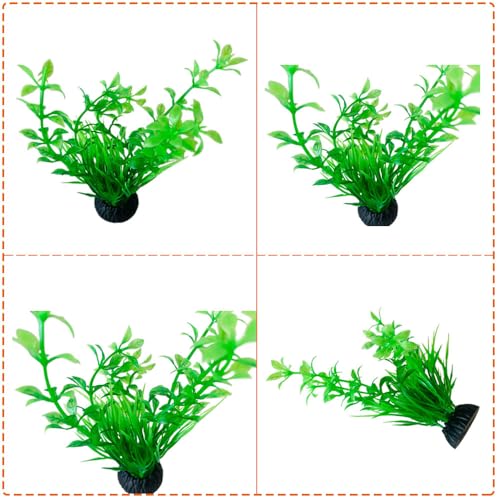 12 Pack Artificial Aquarium Grass Plants Lifelike Fish Tank Decorative Grass Aquascaping Landscape Design for Goldfish Betta Fish Waterscape Fish Hides Mini Hydroponic Plants (Style 1) - color: Style 1