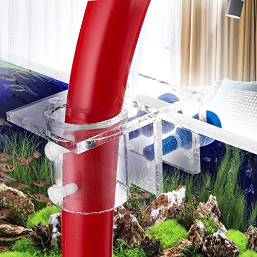 Transparent Acrylic Water Tube Fixture, Soft Pipe Holder for Fish Tank Aquarium, Durable Tube Organizer with Screws for Tubes Under 2.5cm, Keeps Aquarium Tidy and Secure (Single Hole) - size: Single Hole