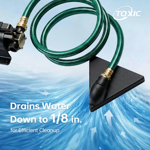 12V Water Transfer Pump 330GPH Self-Priming Utility Pump with Battery Clamps Hose Kit Portable Electric Non-Submersible Pump for RV Marine Garden Pool Basement Emergency Water Removal - style: 12V Water Transfer Pump