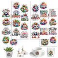 UV DTF Cup Wraps, 4 Sheets Bingo Quotes 16oz Glass Cups, Clear Transfer Stickers for Tumblers and Bottles, Assorted Pattern Set - style: Bingo Quotes
