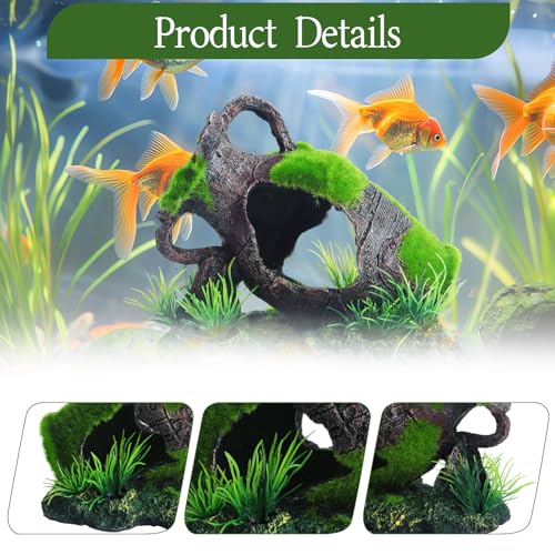 RUIAN Aquarium Broken Barrel Ornament - Fish Hide Cave Decor with Water Bottle Feature, Safe Resin Hideaway for Betta Cichlids Shrimp Aquatic Pets(Water bottle) - color: Water Bottle
