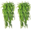 PINVNBY Reptile Plants Hanging Fake Vines Boston Climbing Terrarium Plant with Suction Cup for Bearded Dragons Lizards Crested Gecko Snake Hermit Crab and Tank Habitat Decorations (2 Pack) - size: 2 PCS