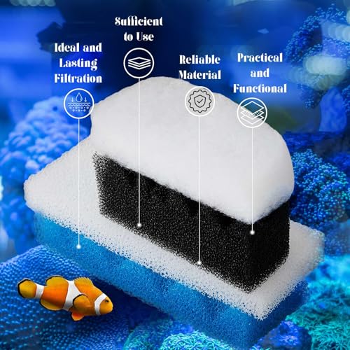 Threlaco 32 Pcs Aquarium Media Kit Compatible with Fluval 206/207 Canister Filter, Including Foam Pad, Water Polishing Pad, Activated Carbon, Ceramic Rings, Mesh Bags, Silicone Lube - style: 206/207