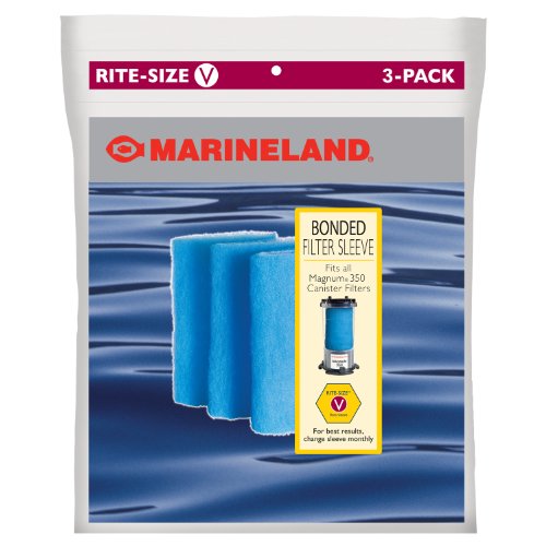Marineland PA0114-03 Bonded Filter Sleeve for Magnum 350 Canister Filter, 3-Count - size: 3-Pack