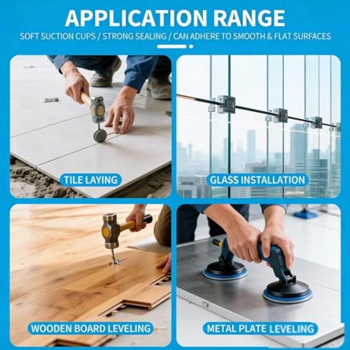 Adjustable Height Setter - Professional Countertop Leveling Tool, Floor Gap Fixer Tool, Floor & Countertop Gap Tightener Suit for Granite, Marble, Quartz Slabs with Vacuum Lifting Clamps Rubber (1pc)