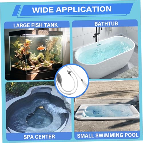 Aquarium Water Changer, Fish Tank Vacuum Gravel Cleaner Flows Adjustable Fish Tank Siphon with Manual Pump & 3 Different Nozzles Quick & Conveneint Aquarium Water Changer for Home