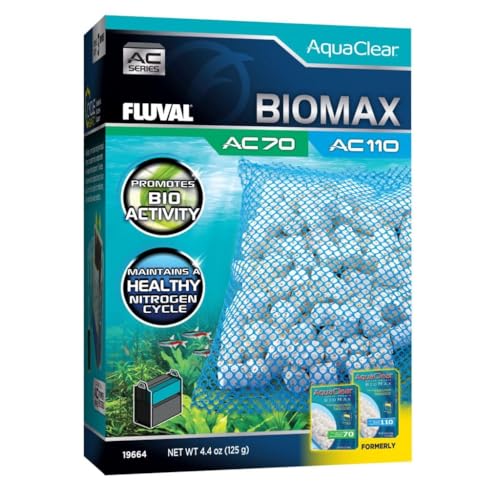 Fluval - BIOMAX for AC70/AC110 Power Filter, 4.4 oz / 125 g – for Use in Freshwater & Saltwater Aquariums - size: AC70/AC110 (New) 2-Pack