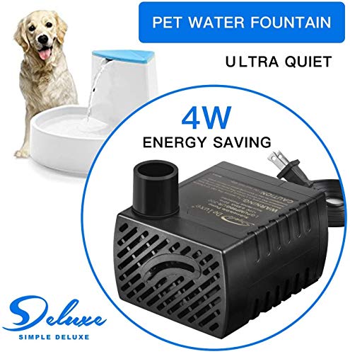 Simple Deluxe 80 GPH 3.6W Submersible Pump with Adjustable Intake & 6' Waterproof Cord for Fish Tank, Hydroponics, Fountains, Ponds, Statuary, Aquariums, Black - size: 80 GPH (Adjustable Intake)