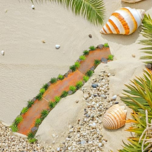 ABOOFAN 3pcs Aquarium Mini Resin Stone Steps Curved Pathway Bridge Ornaments Micro Landscape Fish Tank Decorations for Fairy Garden Accessories