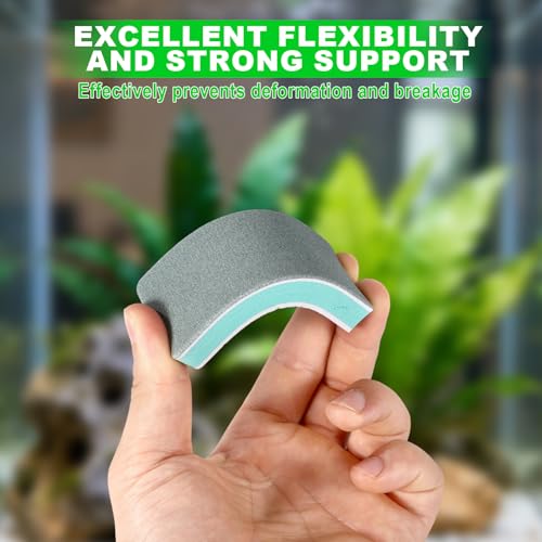 4pcs Double-Sided Fish Tank Cleaning Brushes, EVA Aquarium Sponge Brush Scrubber Cleaner Fish Tank Cleaning Tool for Aquarium Glass & Home Kitchen (Green) - style: 4pcs Brushes