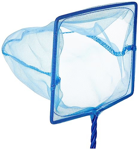 Marina 5-Inch Blue Fine Nylon Net with 10-Inch Handle, Aquarium Maintenance Tool, Blue, 11275 (Pack of 3) - size: Medium - 5" (Pack of 3)