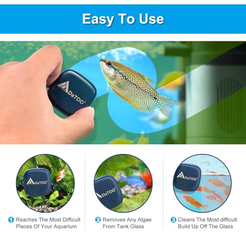 Aquarium Mini Magnetic Scrubber Scraper Small Fish Tank Cleaner Nano Glass Aquarium Cleaning Tools with Super Strong Magnet - size: Nano