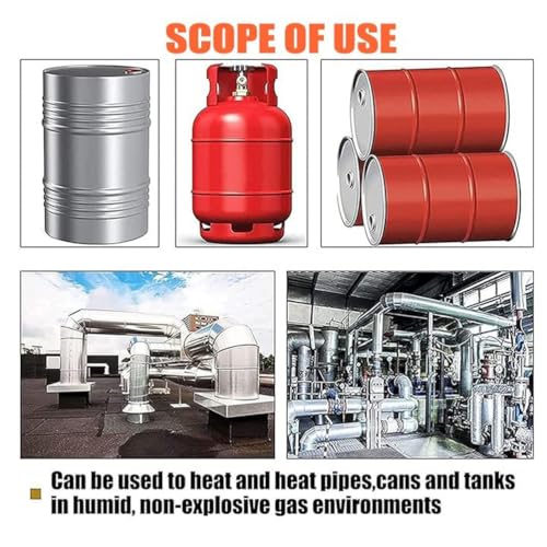 55 Gallon Metal Drum Heater with Digital Display & Elastic Spring, 3000W Silicone Heating Pad for Honey Oil Barrels, 200L Tanks, Ideal for Fast Heating & Temperature Control