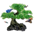 Aquarium Bonsai Tree Plant Fish Tank Decorations Medium/Large Resin Plastic Artificial Plants Flower Ornament Beta Goldfish Decoration Ornaments Freshwater & Saltwater Décor