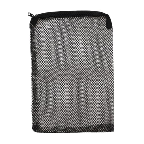 Aquarium Filter Media Bags, Fine Mesh Filter Bags, Mesh Zipper Bags for Activated Carbon Resin Filters, Reusable Fish Tank Filter Bag, 11.8 x 7.8 Inch, Black