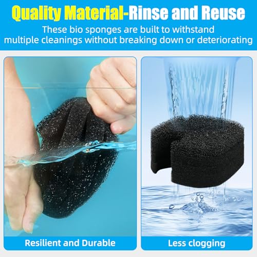 AQUANEAT 16 pcs Replacement Canister Filter Pads Compatible with AMOSIJOY/PONDFORSE 172/225/265GPH Aquarium Filter Media Generic Floss - size: 16 pcs