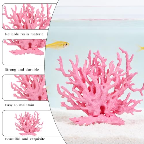 Artificial Aquarium Coral Ornament Pink Fish Tank Fake Coral Plastic Fish Tank Plants Decoration Aquarium Decor Plastic Plant for Aquariums Landscape
