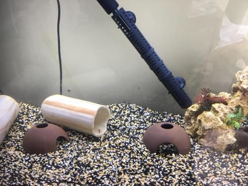 RUIAN Aquarium Ceramics Cave Decoration, Fish Tank Accessories for Betta Fishes Shrimp Shelter Breeding Tube Hiding, Aquatic Pets to Rest