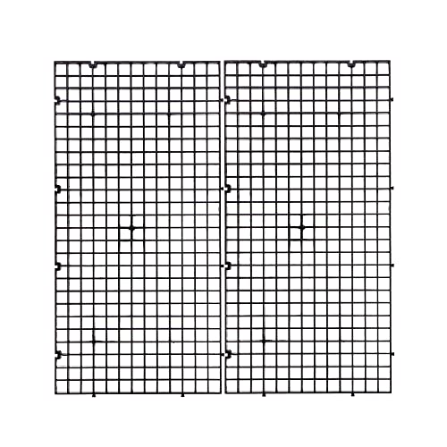 Aquarium Fish Tank Bottom Isolation 4 Pcs, Plastic Egg Crate Grid Divider Tray Egg (S 4pcs Black) - size: S 4pcs Black
