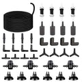 26.6 Feet Black Aquarium Soft Airline Tubing Hose Standard with 4 Air Stones,4 air Value Controller,4 Check Valves, 6 Suction Cups and 16 in Total for I,L,T,Y Shape Connectors