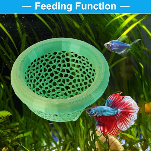 Betta Hideout Cave, Aquarium Floating Betta Hideout, Multi-Functional Betta Fish Hammock, Green - color: Green