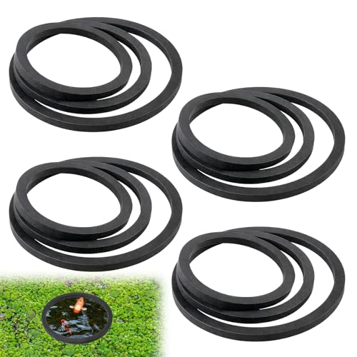 12 Pcs Aquarium Floating Plant Ring Round Fish Feeding Ring Floating Plant Corral Fish Feeder Black 3 Sizes Fish Accessories for Fish Tank Keep in Place Out of Filter