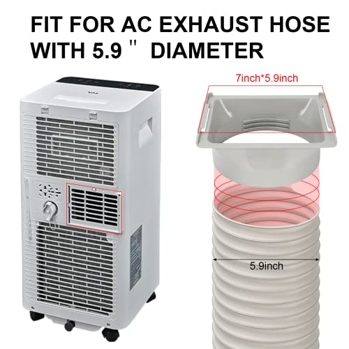 Portable AC Exhaust Hose Coupler 5.9 inch Air Conditioner Unit Vent Tube Connector Portable Air Conditioning Interface Adapter Accessories Parts (AA02) - style: AA02