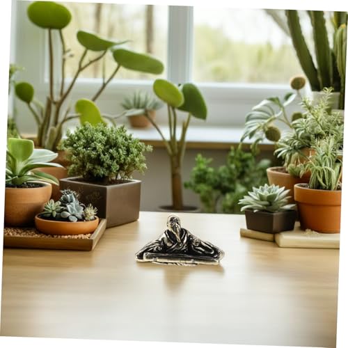 GLEAVI 4pcs Miniature Brass Fisherman Figurines Set with Monk, Bridge, and Elderly Musician – Chinese Fisherman Sculpture for Garden, Aquarium, and Terrarium Decor