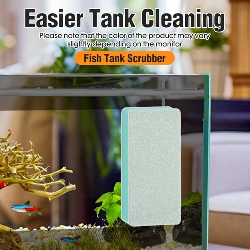 6 Pcs Aquarium Scrubber Set – Professional Fish Tank Cleaning Kit with Double-Sided Non-Scratch Brushes, Essential Fish Tank Cleaning Tools for Glass, Acrylic Tanks, and Even Home Kitchen Surfaces