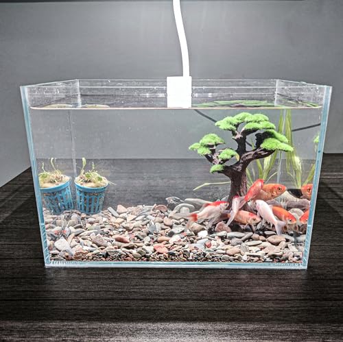 Novelsite Fish Tank Decor- Small Bonsai Trees with Faux Moss- Aquarium Decoration Aqua scaping- Made of Sandstone, Goldfish Betta Fish Tank Decorations - color: Tree-little, size: Tree-Little-s