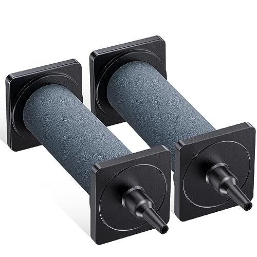 Pawfly Aquarium Air Stone for Air Pump 3 Inch Fish Tank Air Stone Bubbler Cylindrical Bubble Release Tool Oxygen Diffuser for Fish Tanks Buckets Small Ponds and DWC Systems, 2 Pack