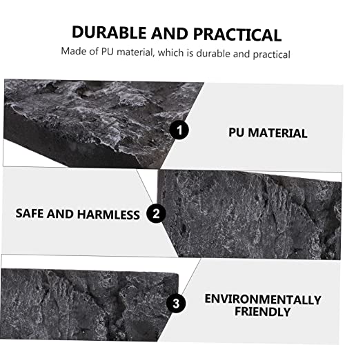 Mikikit 3D Reptile Tank Background Board Pu Material Turtle Habitat Decoration 17.7X11.8 Inch Aquarium Terrarium Wall Display