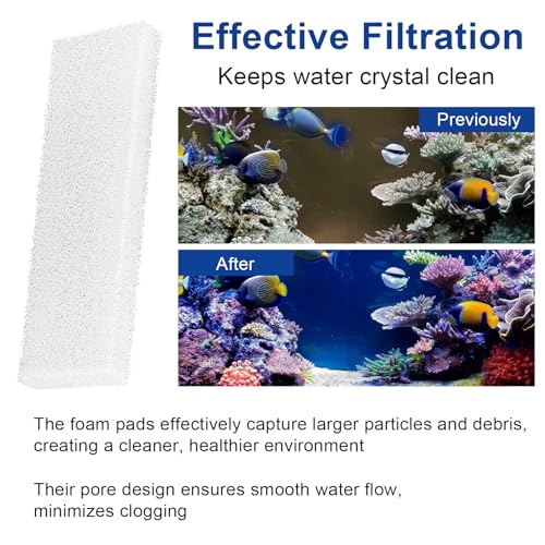 4 Pcs Filter Foam Pad Compatible with Fluval U2 Underwater, Underwater Sponge Aquarium Underwater Filter, U2 Filter Replacement for Aquarium Fish Tank Filters