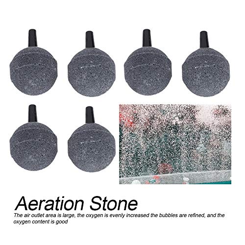 Pssopp 6Pcs Aquarium Bubble Stone, Air Stone Bubble Ball Shape 25mm Air Stone Mineral Bubble Diffuser Airstones for Aquarium Fish